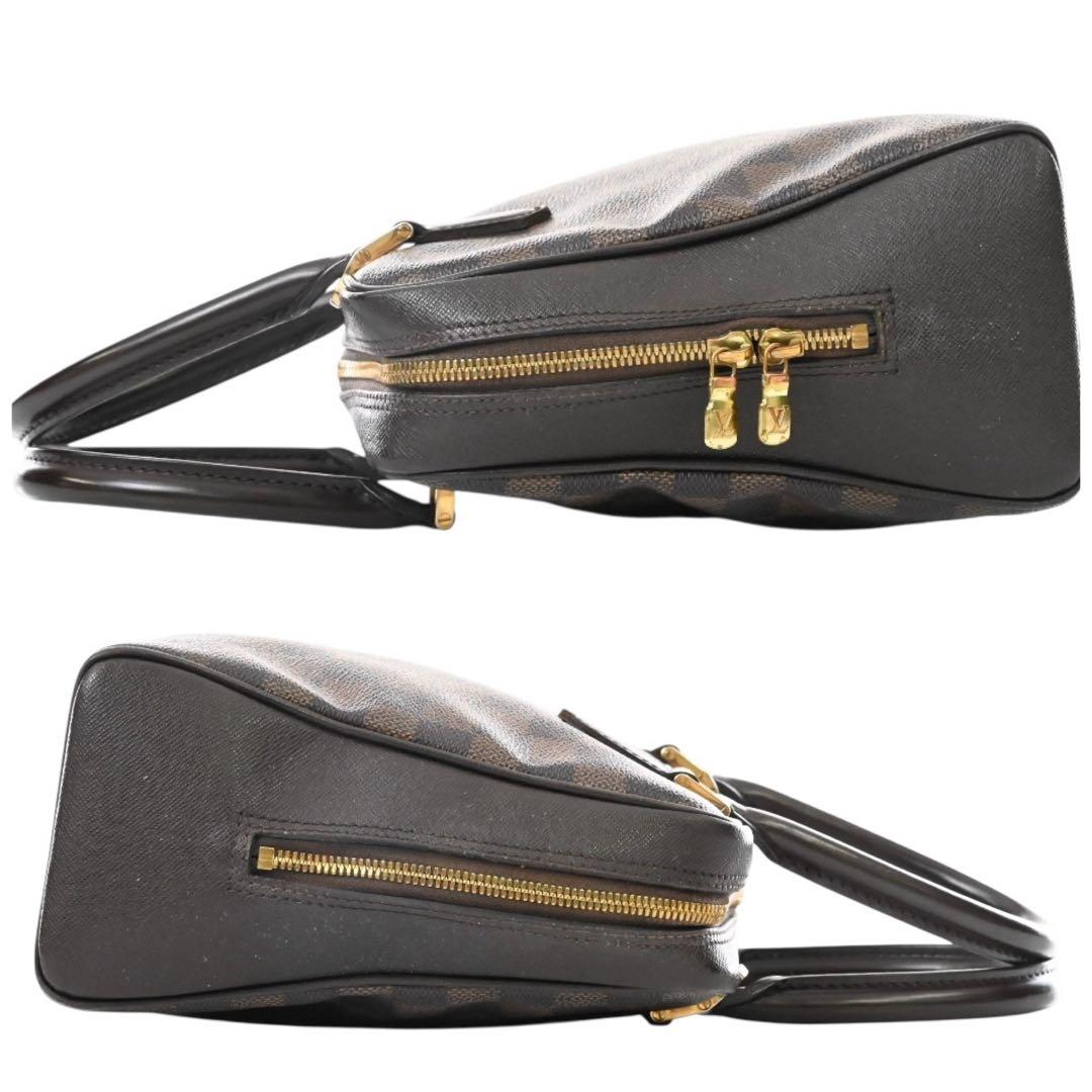 【美品】ルイヴィトン　ブレラダミエ・エベヌ　ハンドバッグ　ブラウン　レザー