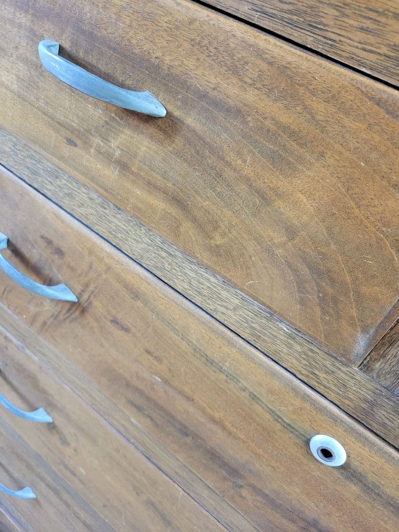 ✅訳あり/ 昭和レトロ 木製タンス 7引き出し ブラウン