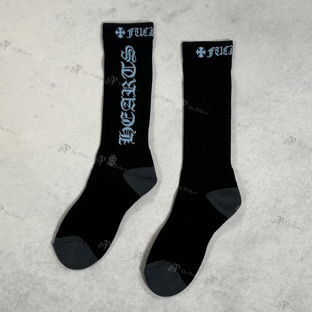 【新品】Chrome Hearts ダガー ソックス 靴下 水色 L