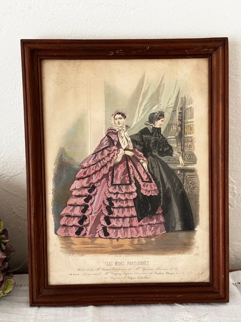 フランス　蚤の市　額　ブロカント