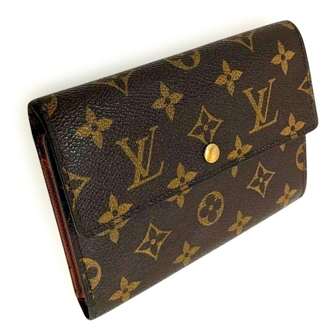 ルイヴィトン モノグラム エテュイ パピエ 三つ折り財布 D46