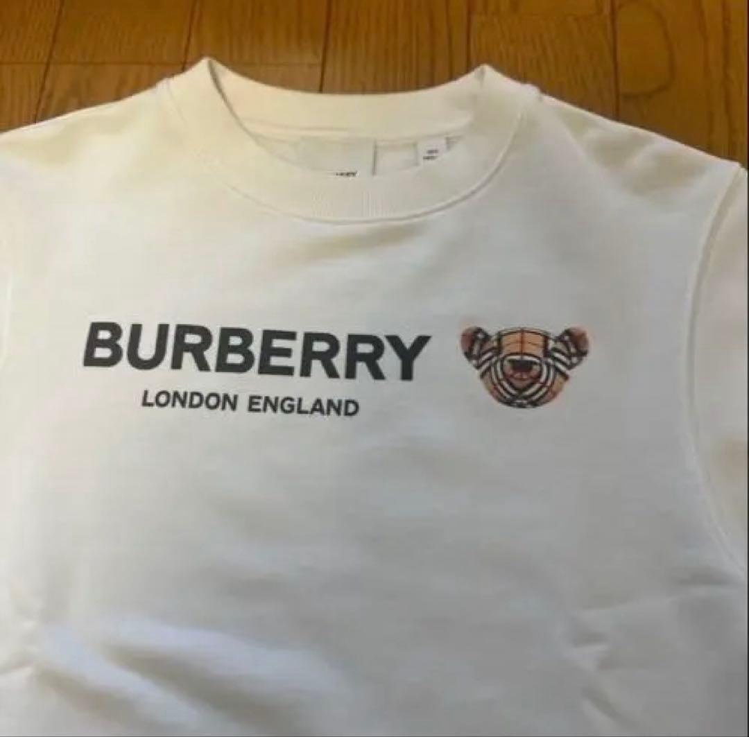 BURBERRY ホワイト トレーナー　キッズ　ベア