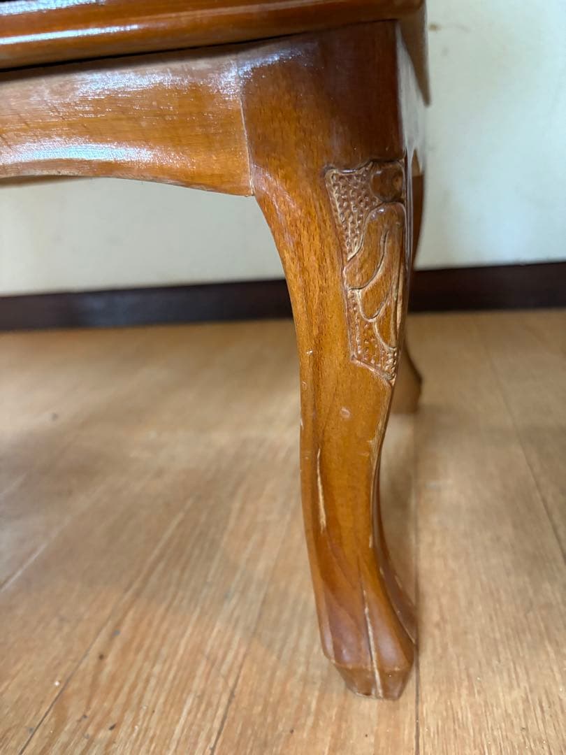 アンティーク イタリア ライディングビューロー 鍵付き 猫脚 象嵌 店舗 什器