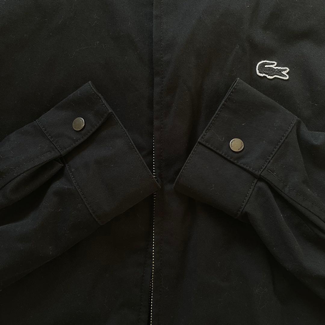 極美品★LACOSTE ラコステ コットンスウィングトップジャケット 黒 S M
