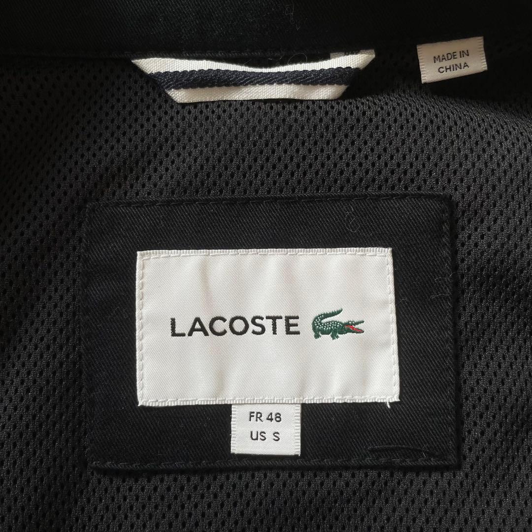 極美品★LACOSTE ラコステ コットンスウィングトップジャケット 黒 S M