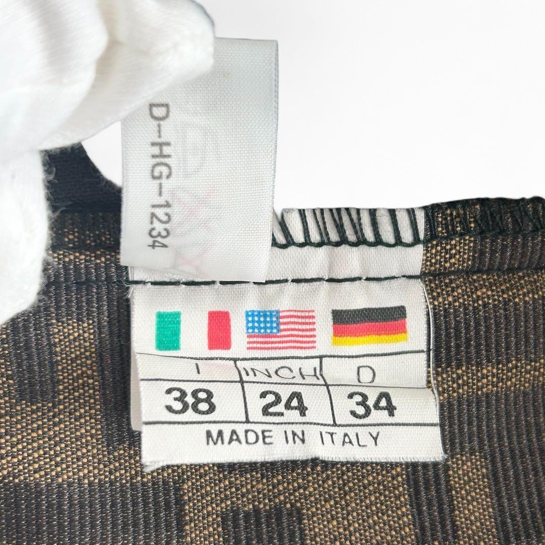 【美品】フェンディ　ヴィンテージ　y2k 膝丈タイトスカート ズッカ 総柄