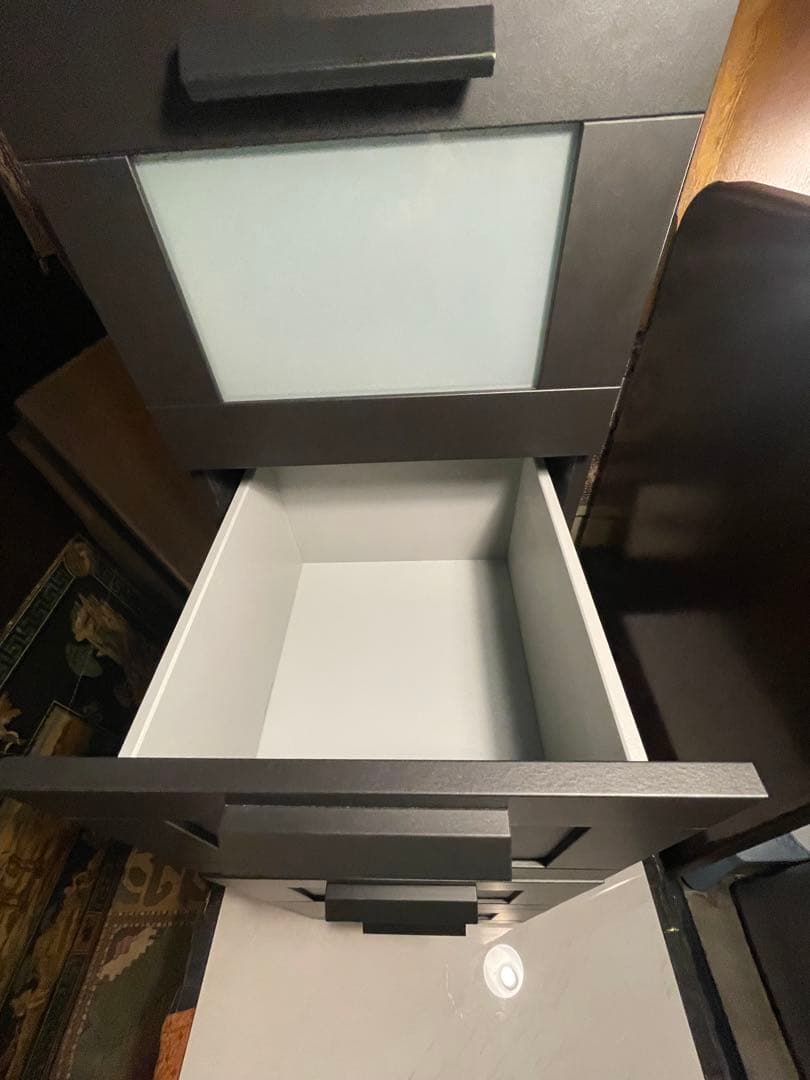 IKEA BRIMNES ブラック木製チェスト