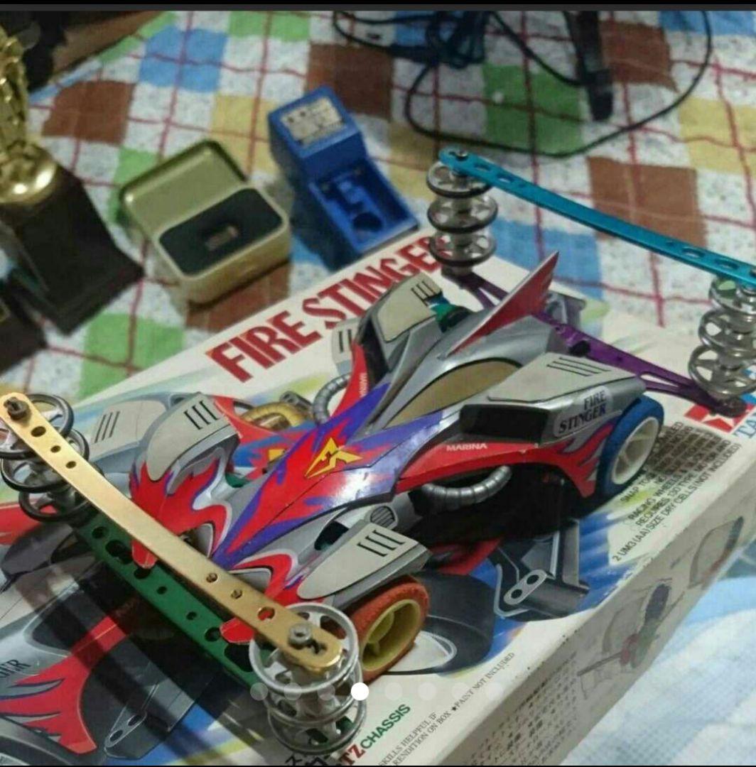 ミニ四駆完成品 街道レーサー 優勝マシン 狼パーツ  フェンスカー 狼モーター