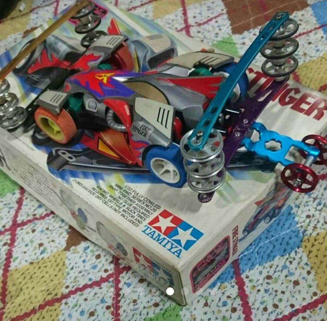 ミニ四駆完成品 街道レーサー 優勝マシン 狼パーツ  フェンスカー 狼モーター