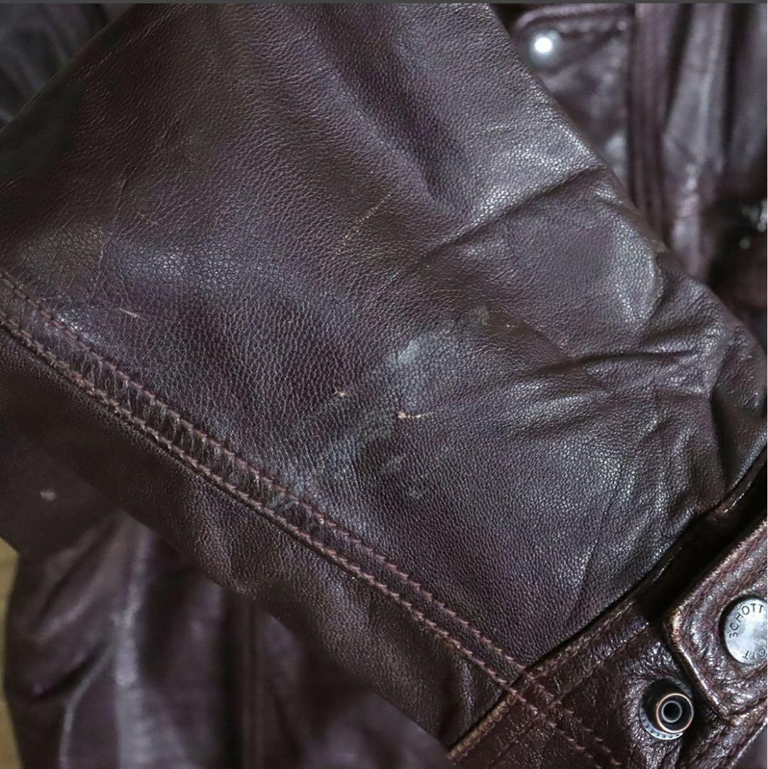 Schott シングルライダース 本革　レザージャケット　刺繍　イーグル