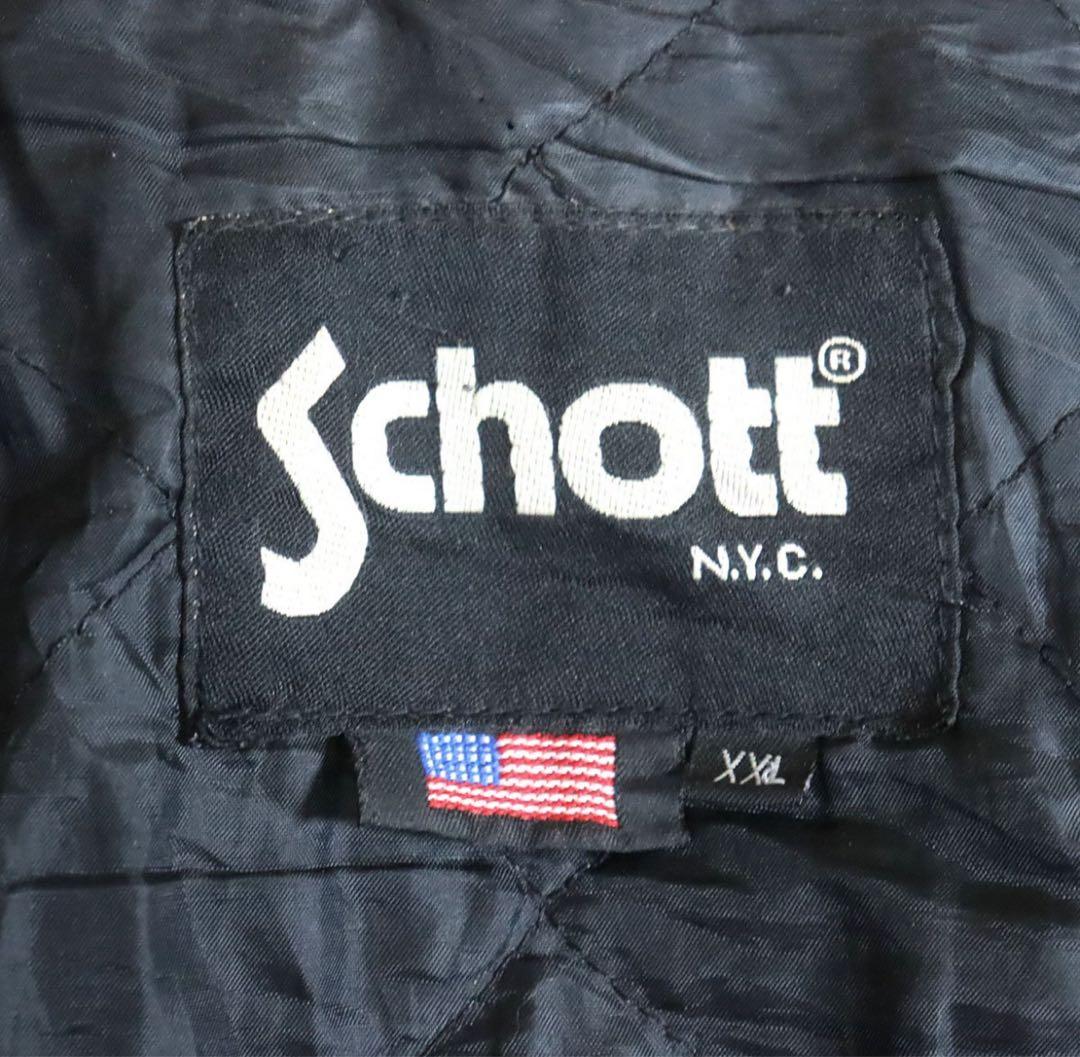 Schott シングルライダース 本革　レザージャケット　刺繍　イーグル