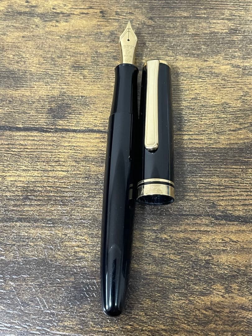 筆記確認＆洗浄済み　初期型　エボナイトペン芯　14金　細字　プラチナ　万年筆