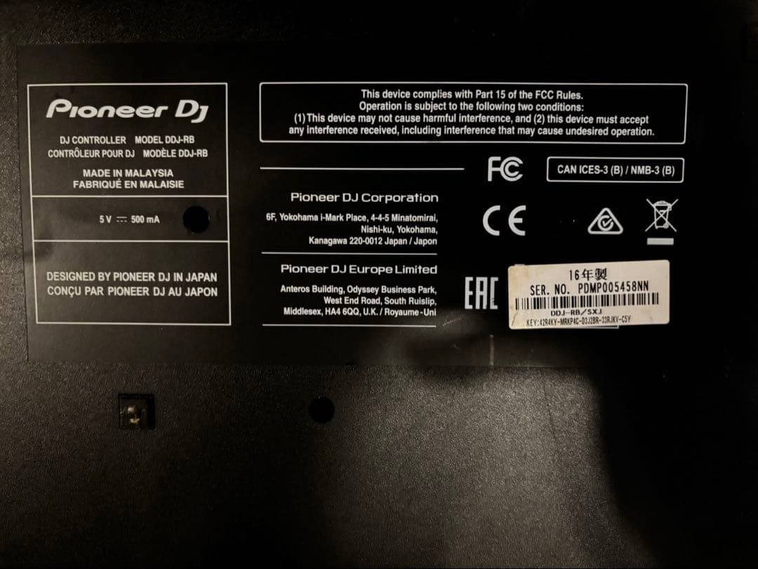 Pioneer DJ DDJ-RB マイク付き