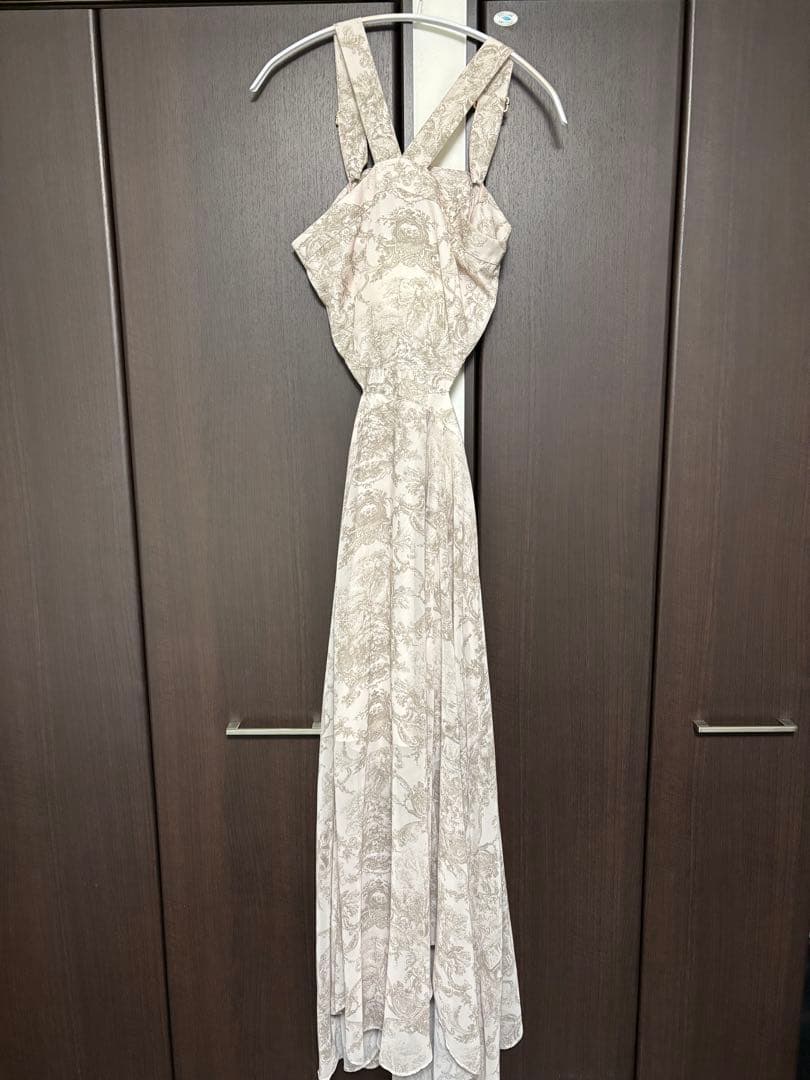 【人気新作ドレス】定価29,700 Andy ロングドレス　ピンクベージュ　S