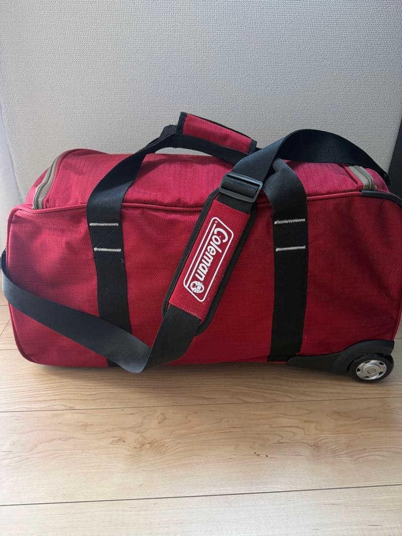 キャリーバッグ ダッフルバッグ 赤 (使用感あり)