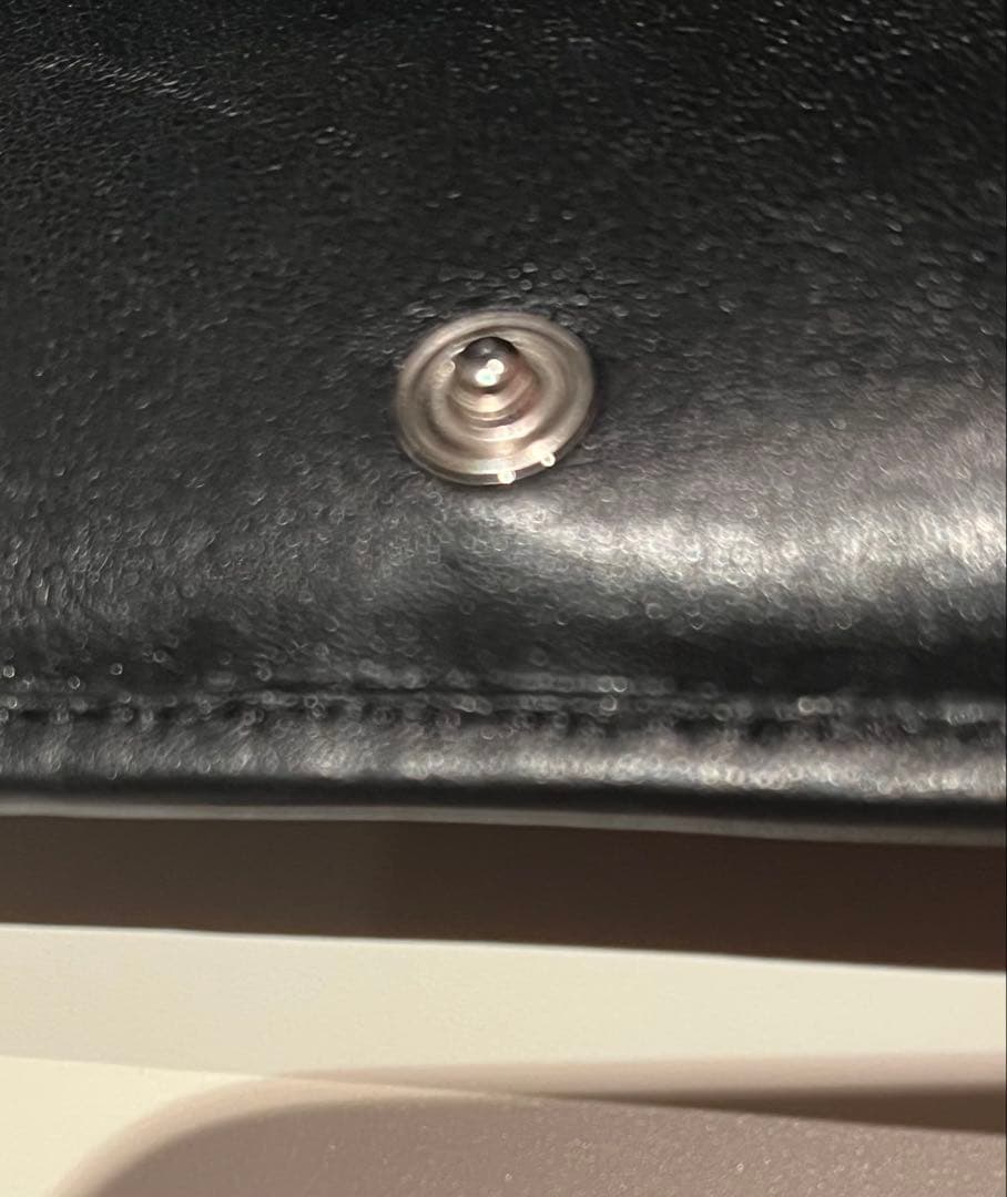 CHANEL シャネル　ラムスキン　マトラッセ　Wホック　三つ折財布