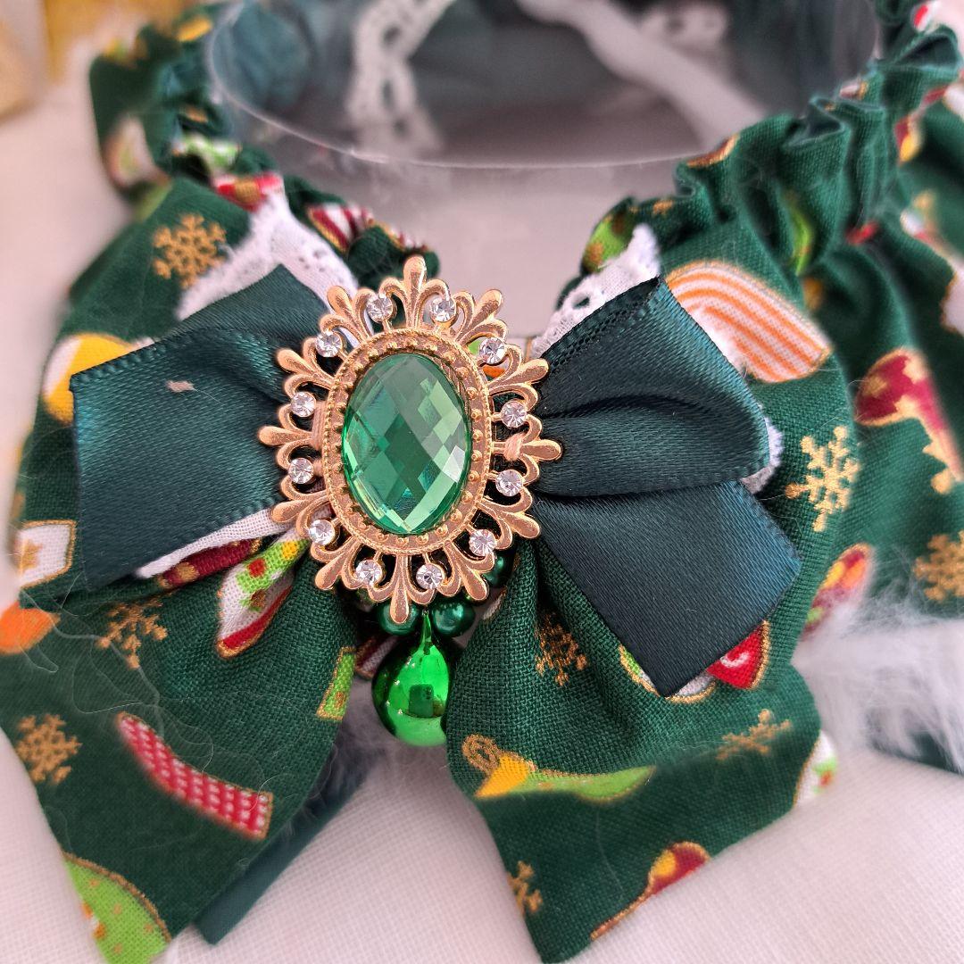 クリスマス幅広ファーシュシュ(靴下)わんちゃん猫ちゃん用