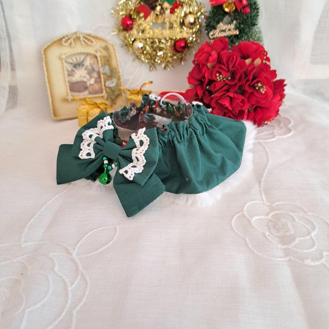 クリスマス幅広ファーシュシュ(靴下)わんちゃん猫ちゃん用