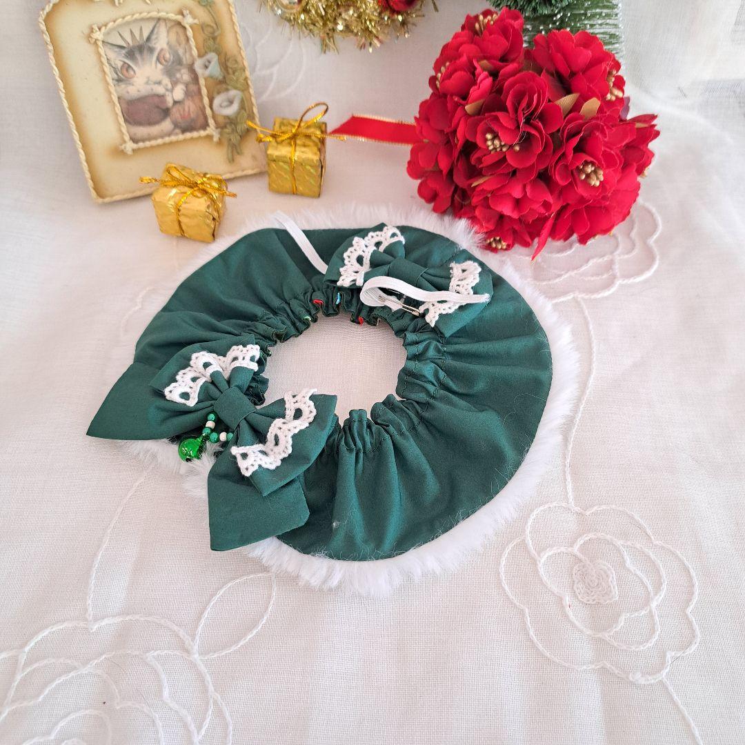 クリスマス幅広ファーシュシュ(靴下)わんちゃん猫ちゃん用