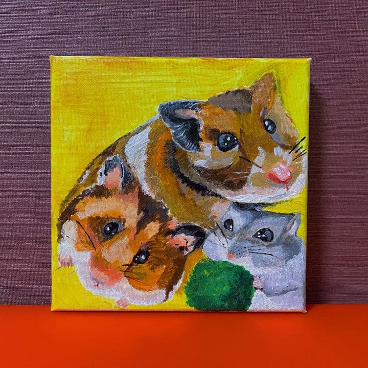 自分で書いた油絵です！