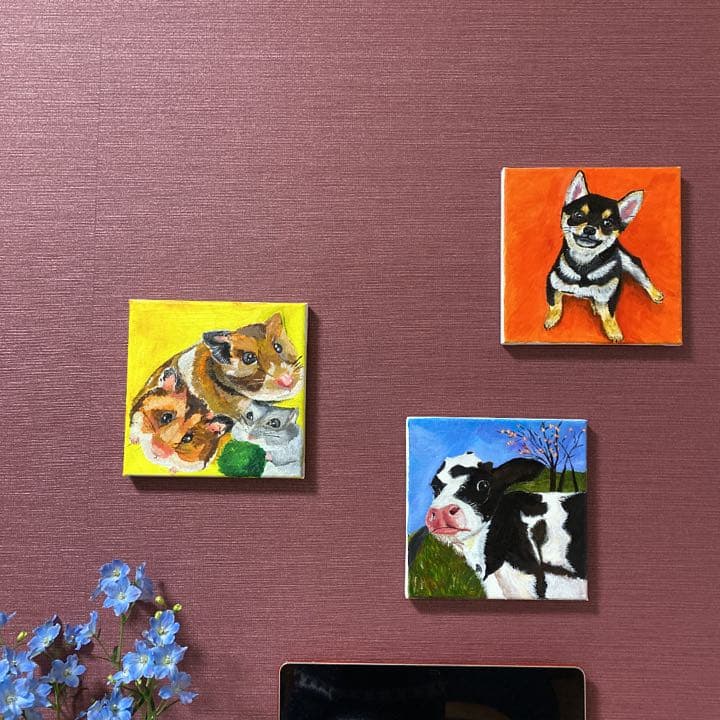 自分で書いた油絵です！