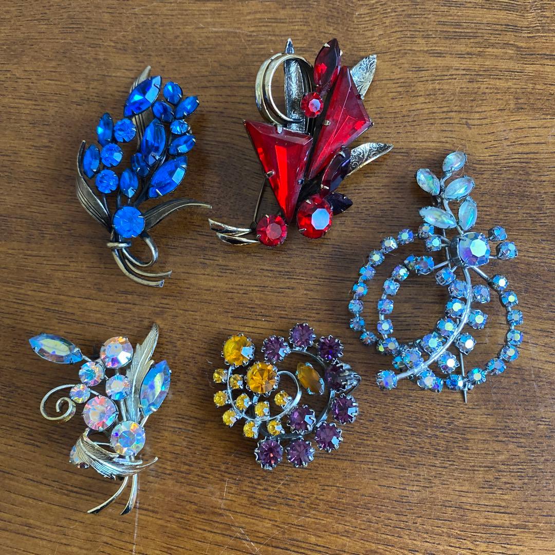 ♡昭和レトロ　ブローチ　アンティーク　5個セット