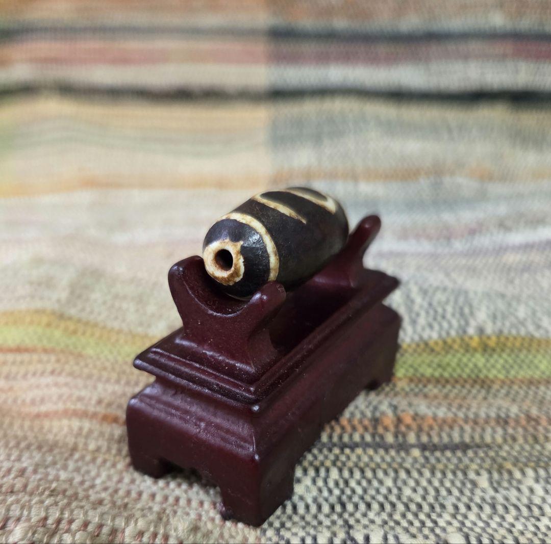 883　天珠　金銭鈎天珠　浮き彫り　貴重　珍品　dzibeads！