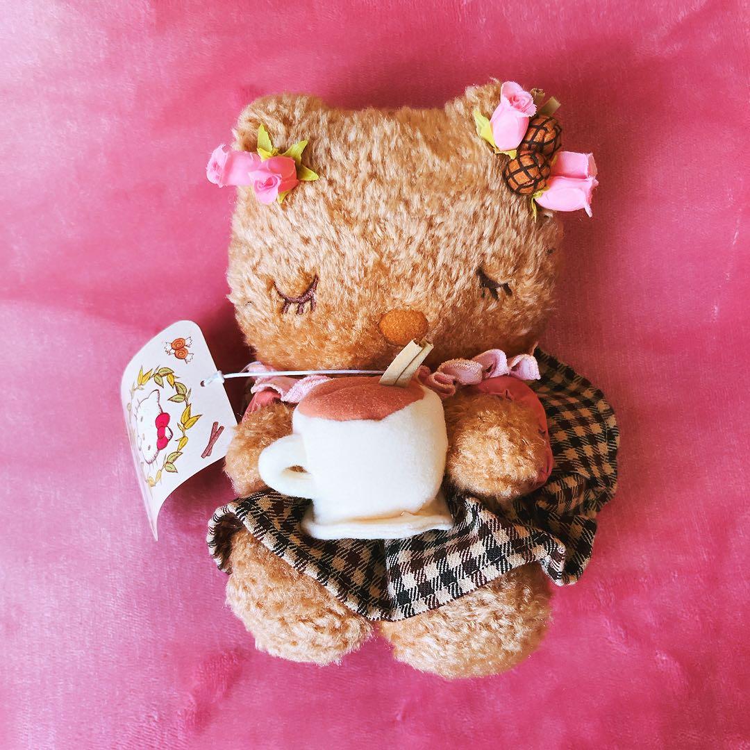 希少レア　ハローキティ　ぬいぐるみ　カフェ　シナモン　茶色キティ　サンリオ