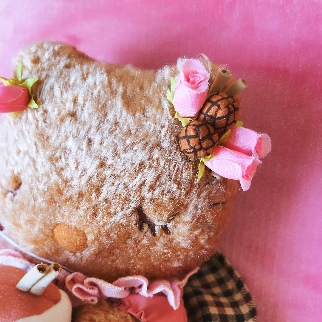 希少レア　ハローキティ　ぬいぐるみ　カフェ　シナモン　茶色キティ　サンリオ