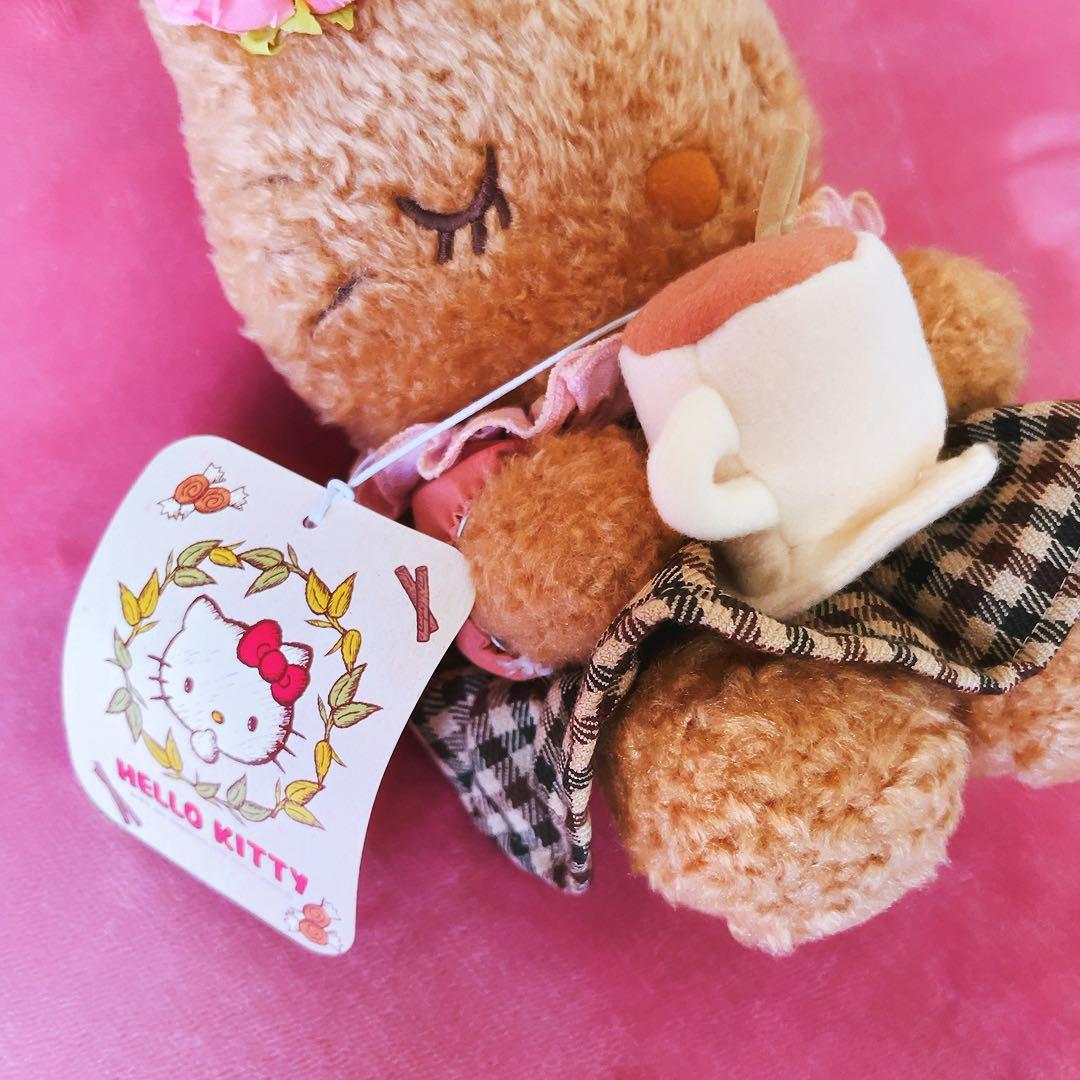 希少レア　ハローキティ　ぬいぐるみ　カフェ　シナモン　茶色キティ　サンリオ