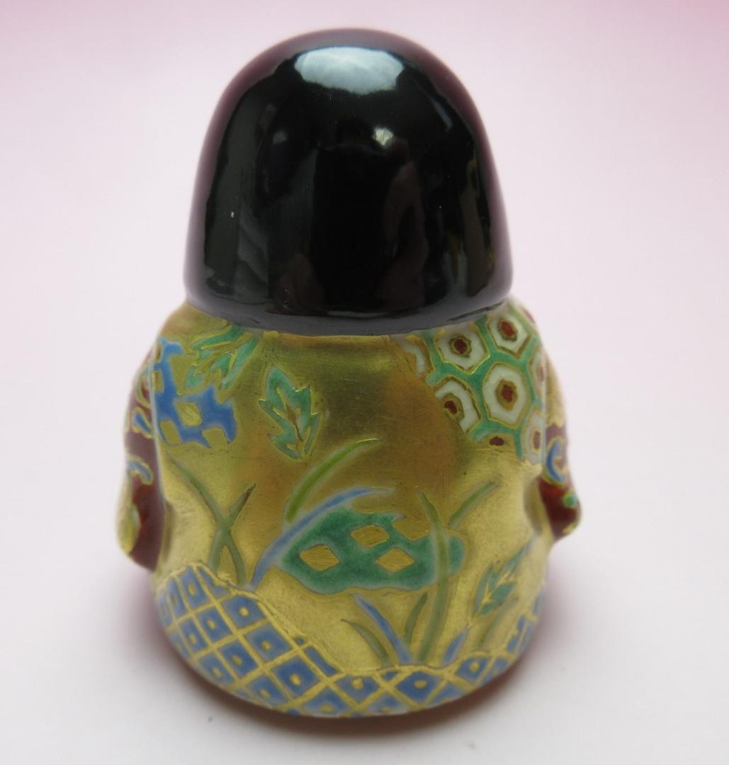 山田東哉 色絵仁清意 癸酉 抱鶏姫 香合 JA70506