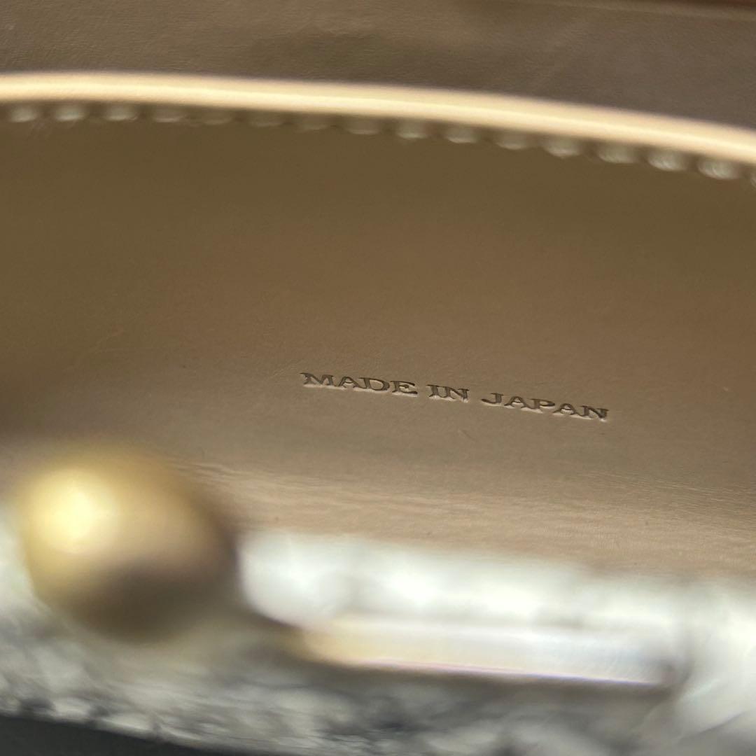 デ*丸様 genten ゲンテン 墨流し　がま口財布　さいふ　パイソン