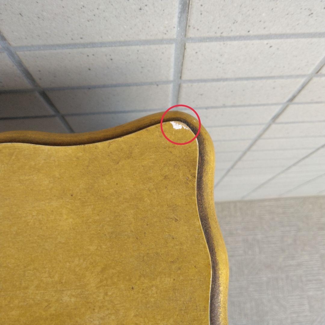 ハンドメイド　トールペイント　猫脚コーヒーテーブル　アンティーク調