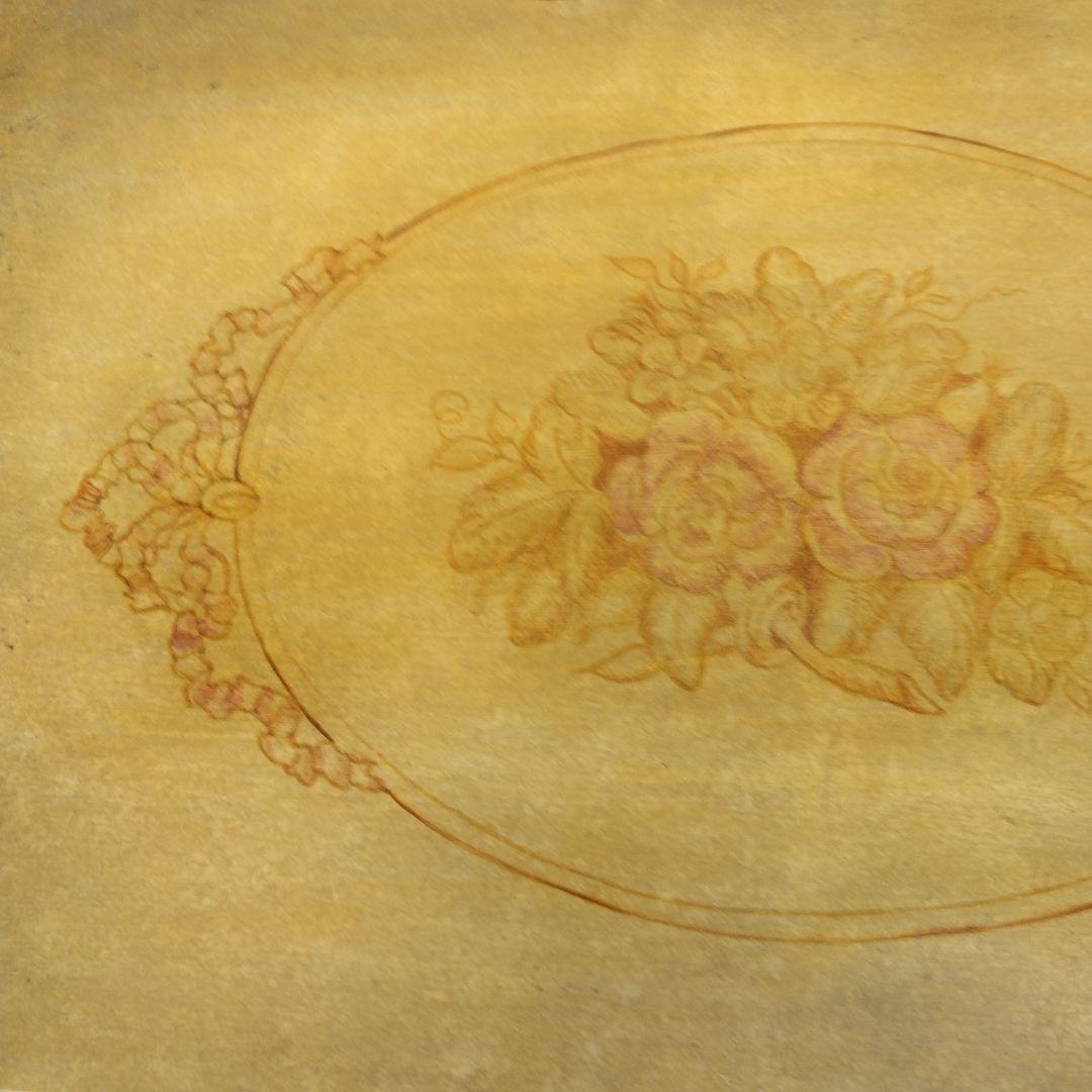 ハンドメイド　トールペイント　猫脚コーヒーテーブル　アンティーク調