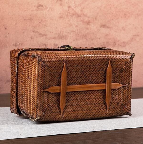 竹製収納ボックス 蓋付き 小物入れ　茶道＊お菓子入れ