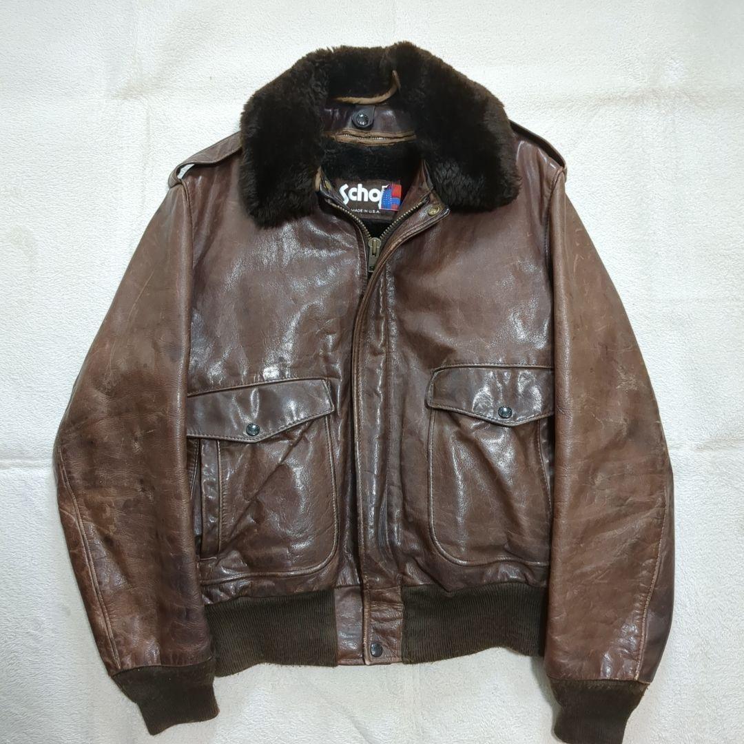 SCHOTT G-1 牛革 レザージャケット ボアライナー フライトジャケット