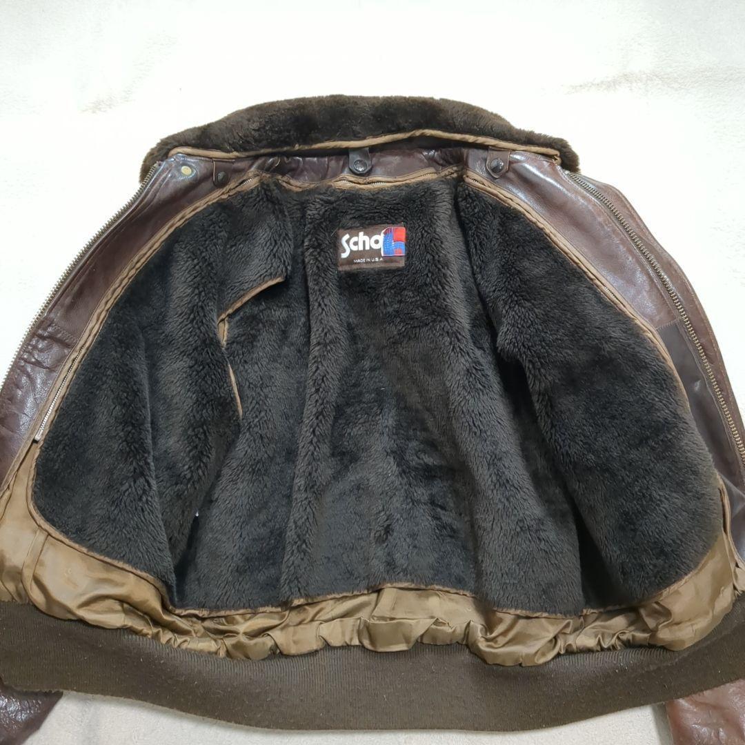 SCHOTT G-1 牛革 レザージャケット ボアライナー フライトジャケット