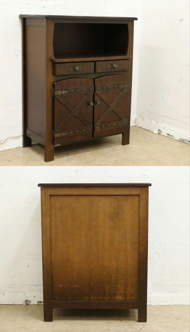 【オールドカリモク】電話台・FAX台・サイドキャビネット・収納棚