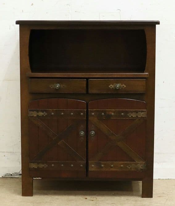 【オールドカリモク】電話台・FAX台・サイドキャビネット・収納棚