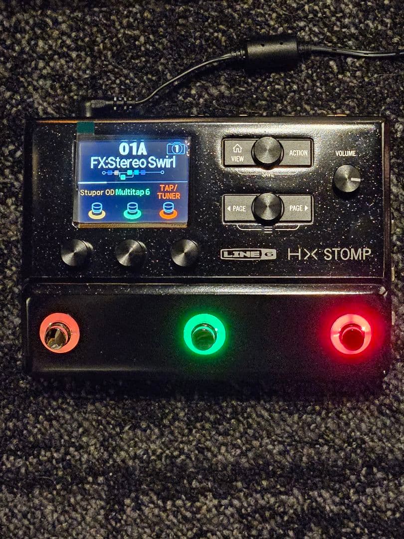 k LINE 6 HX STOMP 増設FS、ステレオケーブル付き。