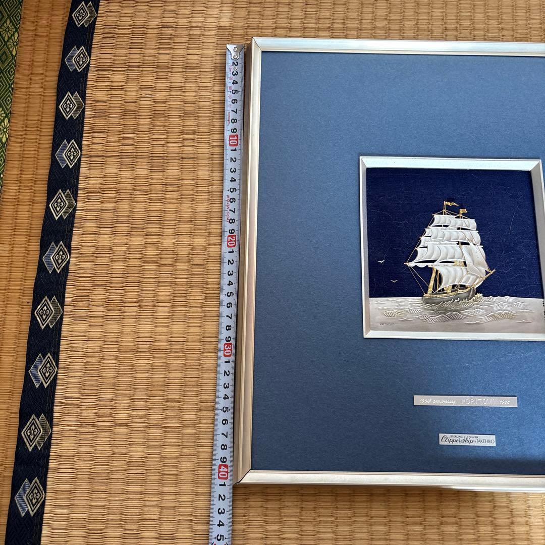 金属美術工芸品TAKEHIKO (武比古作) 帆船　　純銀　silver