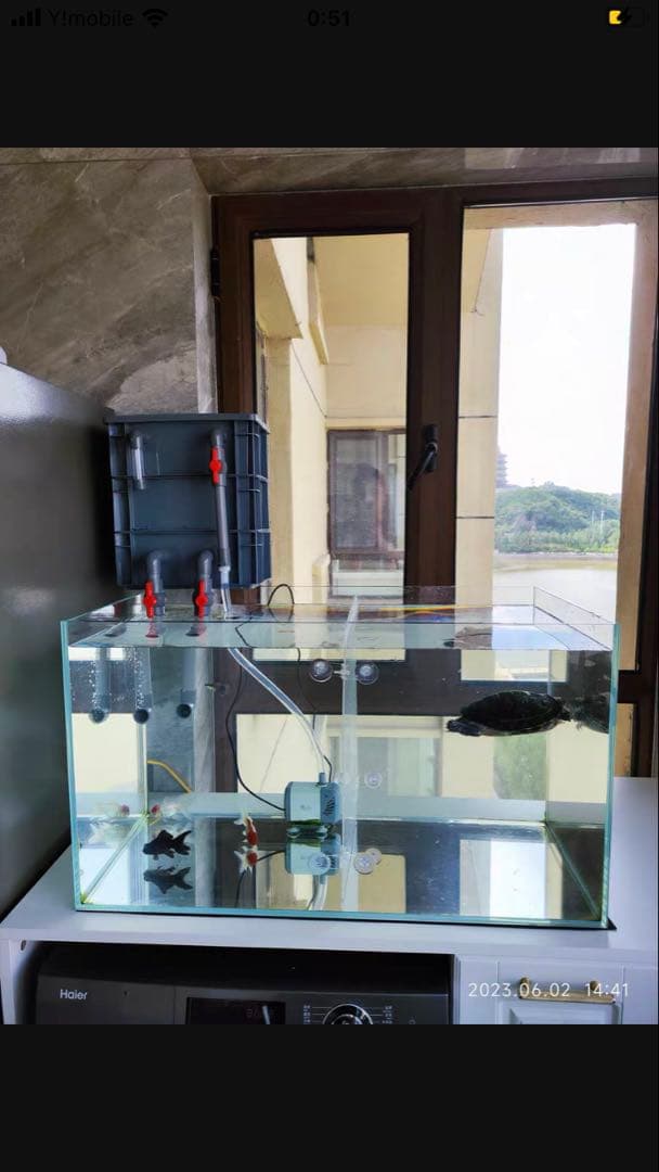 ポンプ1段階ろ材満タン付き三段式万能濾過装置池大型水槽濾過層 フィルター送料込み