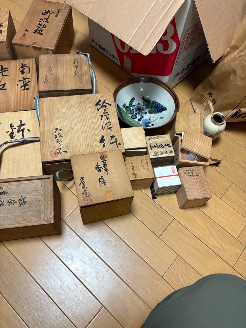 骨董品まとめ売り桐箱共箱