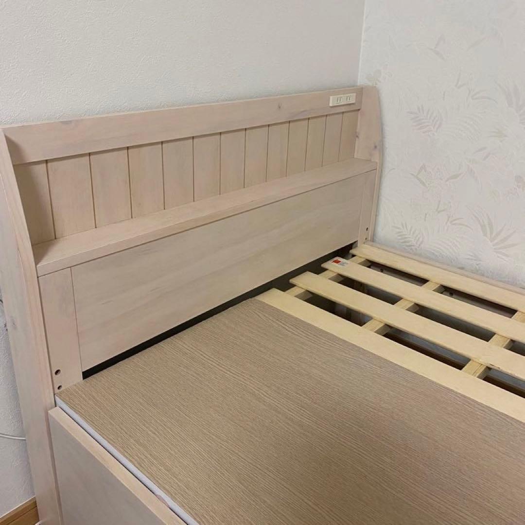 ※名古屋市直接お引き取り歓迎＊ ニトリ　シングルベッドフレーム 収納付き