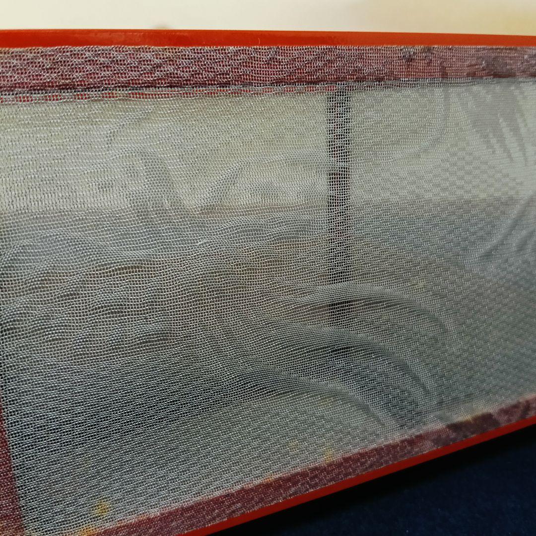 AL59 茶道具 圓能斎好 蛍籠 炭斗 炭点前 内側朱 鳳凰透し 紙箱