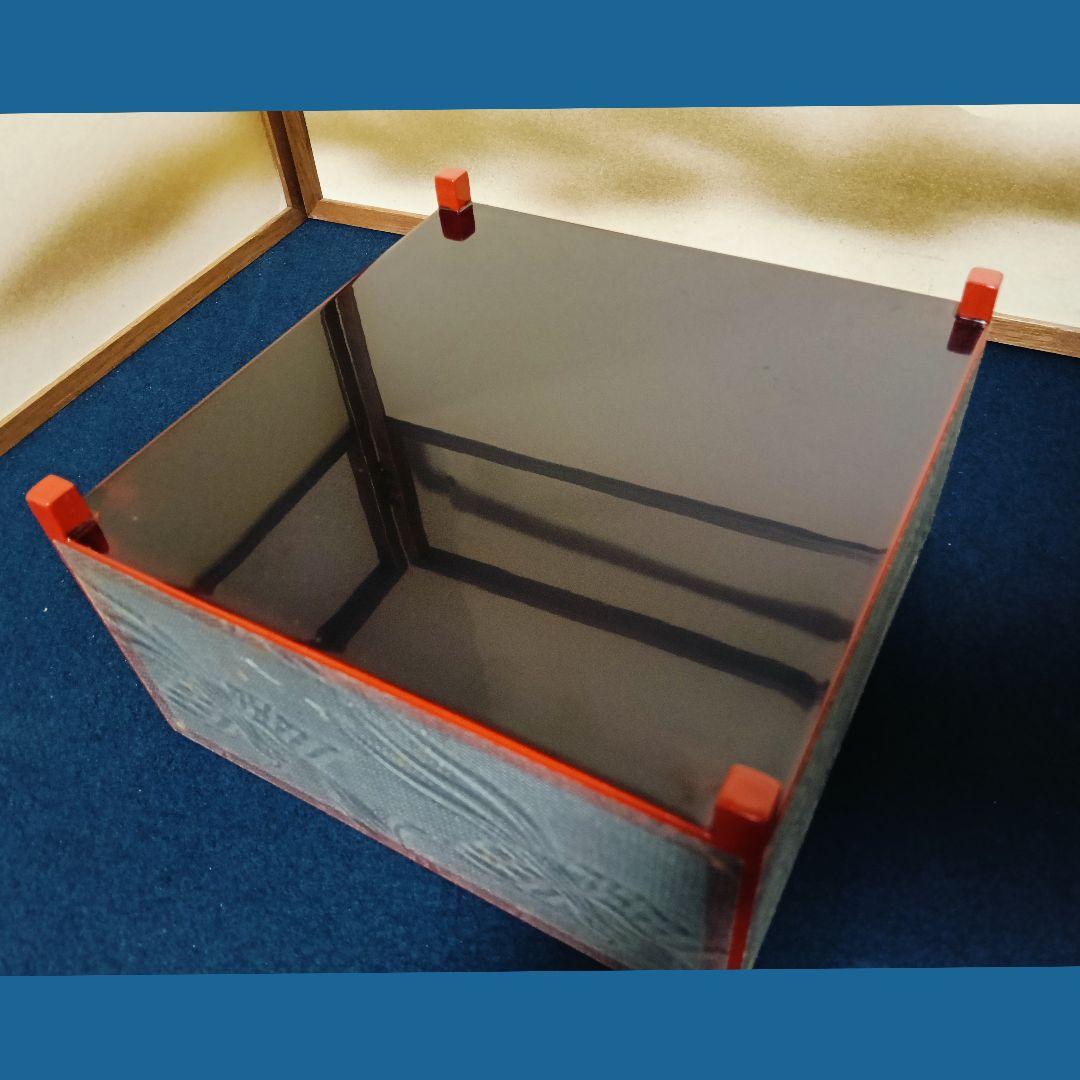 AL59 茶道具 圓能斎好 蛍籠 炭斗 炭点前 内側朱 鳳凰透し 紙箱