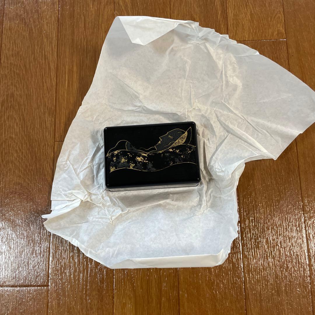 天野喜孝直筆 黒漆器 文箱