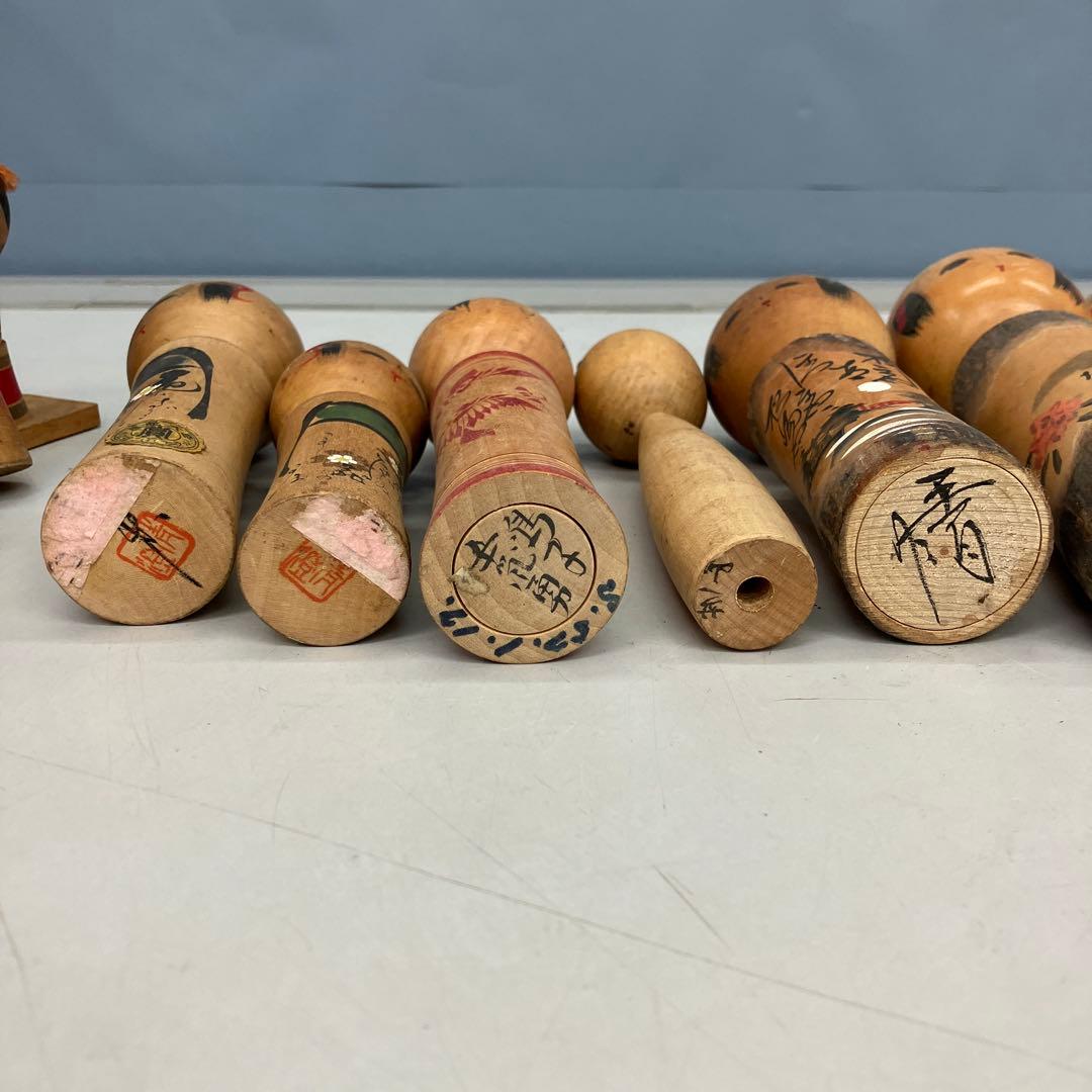 D-3 こけし まとめ売り 創作こけし 民芸品 郷土玩具 木彫り人形 昭和レトロ