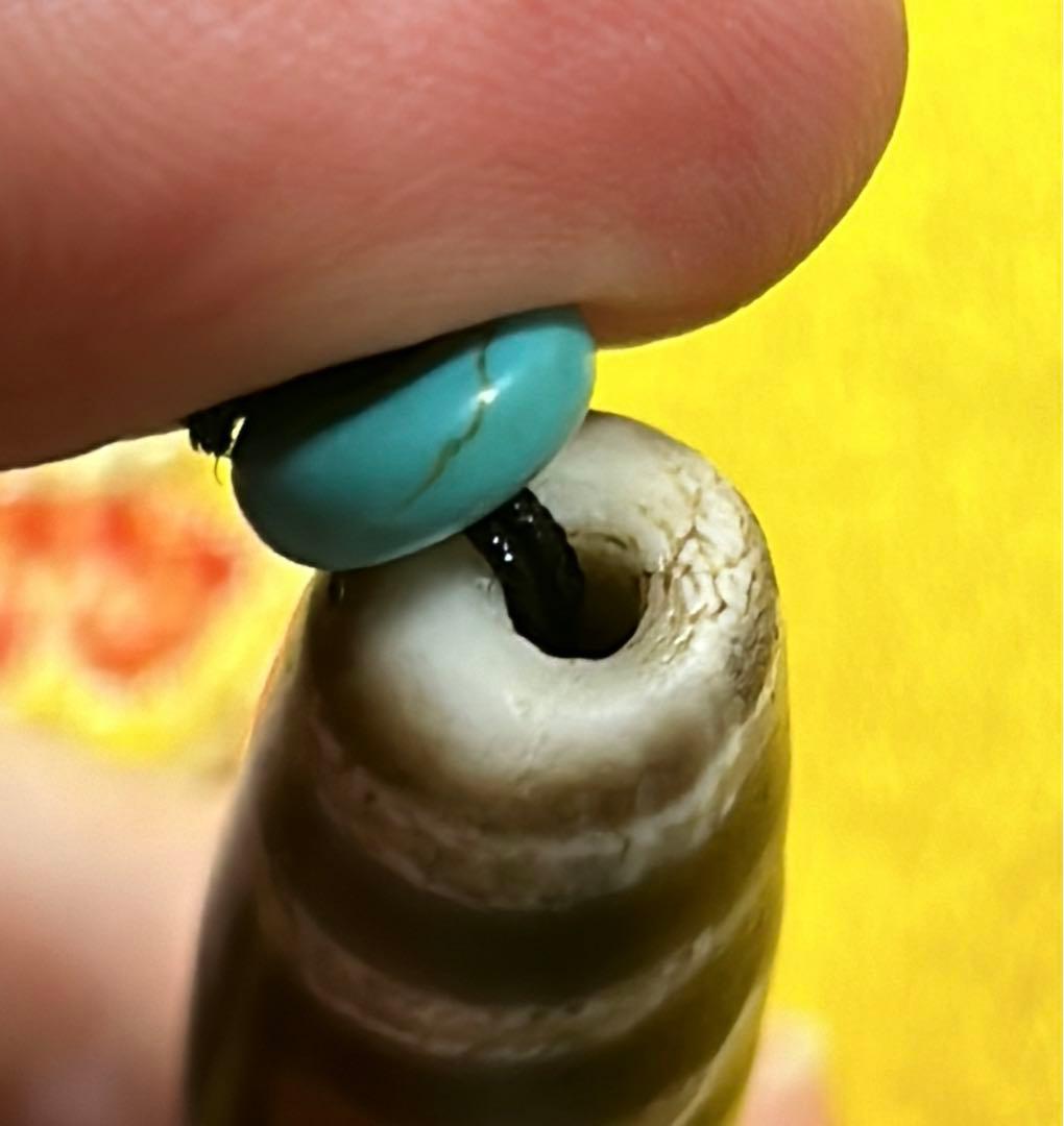 三眼天珠　老天珠　チベット天珠／送料込　匿名発送／チベット　天珠　お守り