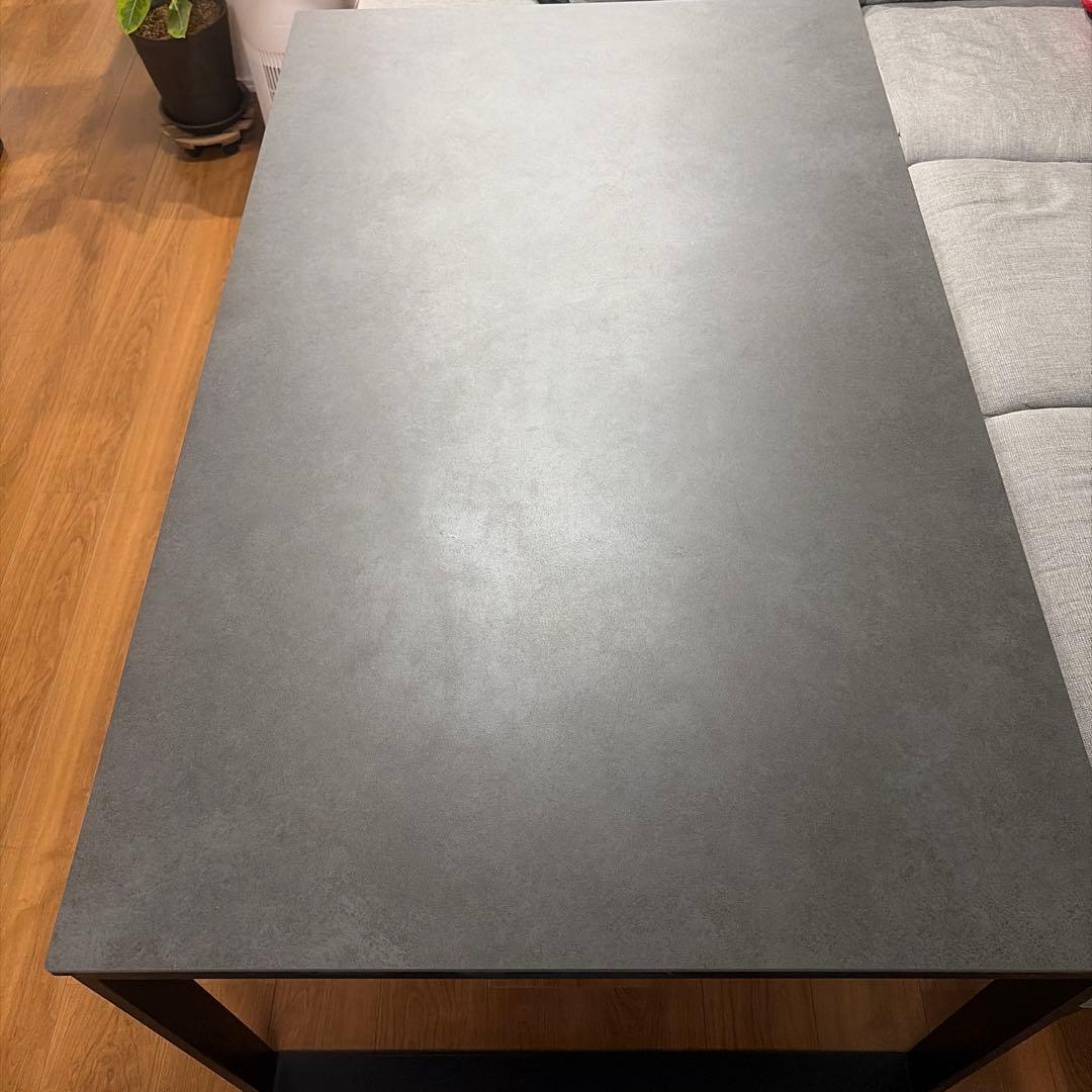 ニトリ セラミック ダイニングテーブル グレー 幅150cm